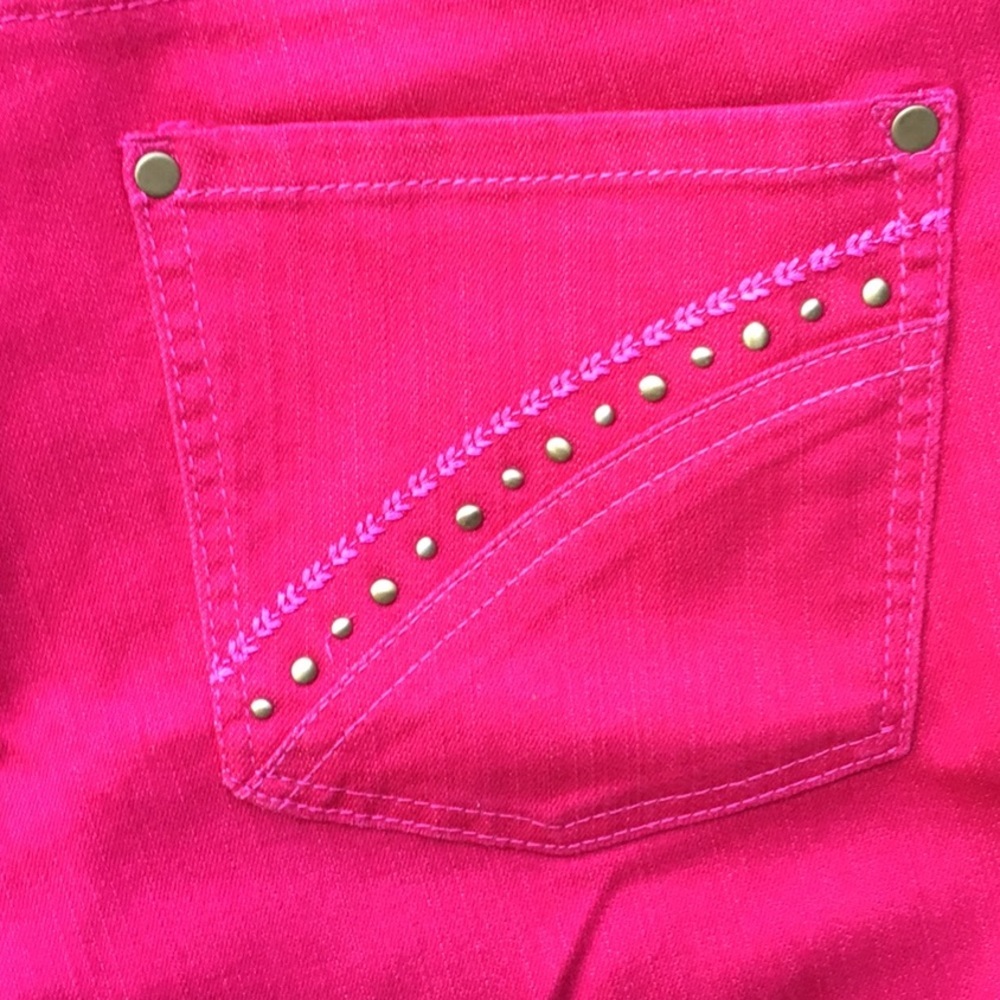 Style & Co Fuschia Pink Capris Size10 - Picture 6 of 7